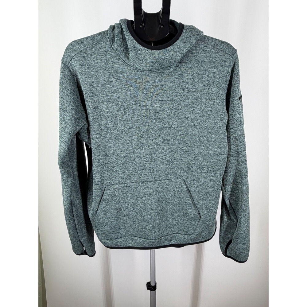 Nike Therma-FIT Heathered Green Pullover Hoodie Scuba Neck‎ Women L